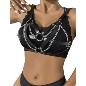 Subblime - 953713 Centură Punk Bondage cu Cataramă Metalică Neagră One Size 13 Subblime - 953713 Centură Punk Bondage cu Cataramă Metalică Neagră One Size - imagine 4
