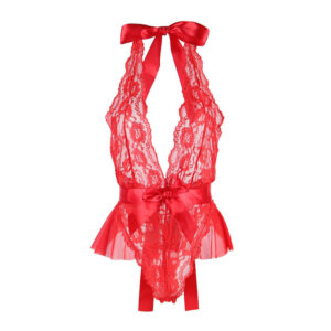 Subblime Bodies-953980 Body Sexy cu Volane + Curea Roșu L/XL 13 Subblime Bodies-953980 Body Sexy cu Volane + Curea Roșu L/XL - imagine 3