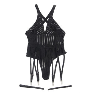 Subblime Bodystockings-954154 Body cu Portjartier Negru L/XL - imagine 5