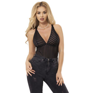 Subblime Bodystockings-954154 Body cu Portjartier Negru L/XL - imagine 7