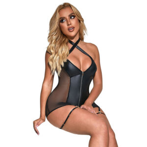 Subblime - 954444 Rochie Sexy Mesh Piele Neagră S/M 13 Subblime - 954444 Rochie Sexy Mesh Piele Neagră S/M - imagine 3