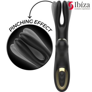 Ibiza Technology-Double Clamping Vibrator Negru-Silicon 9 Ibiza Technology-Double Clamping Vibrator Negru-Silicon - imagine 3