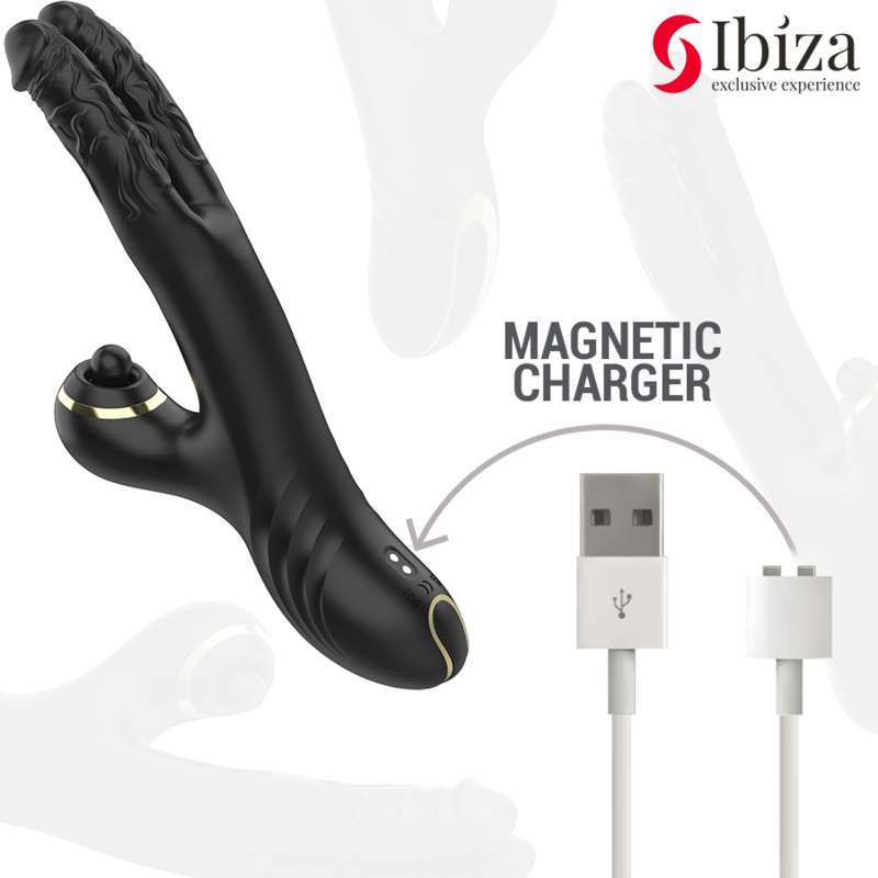 Ibiza-Two Dragons Vibrator Dublu Negru-Silicon 5 img 195443 3e950d6da7436047c08e369f0a1c3e87 1