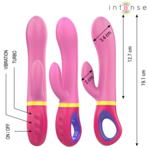 Intense High Tech-Daphne Rabbit Roz Vibrator-Silicon, Waterproof 8 Intense High Tech-Daphne Rabbit Roz Vibrator-Silicon, Waterproof - imagine 2