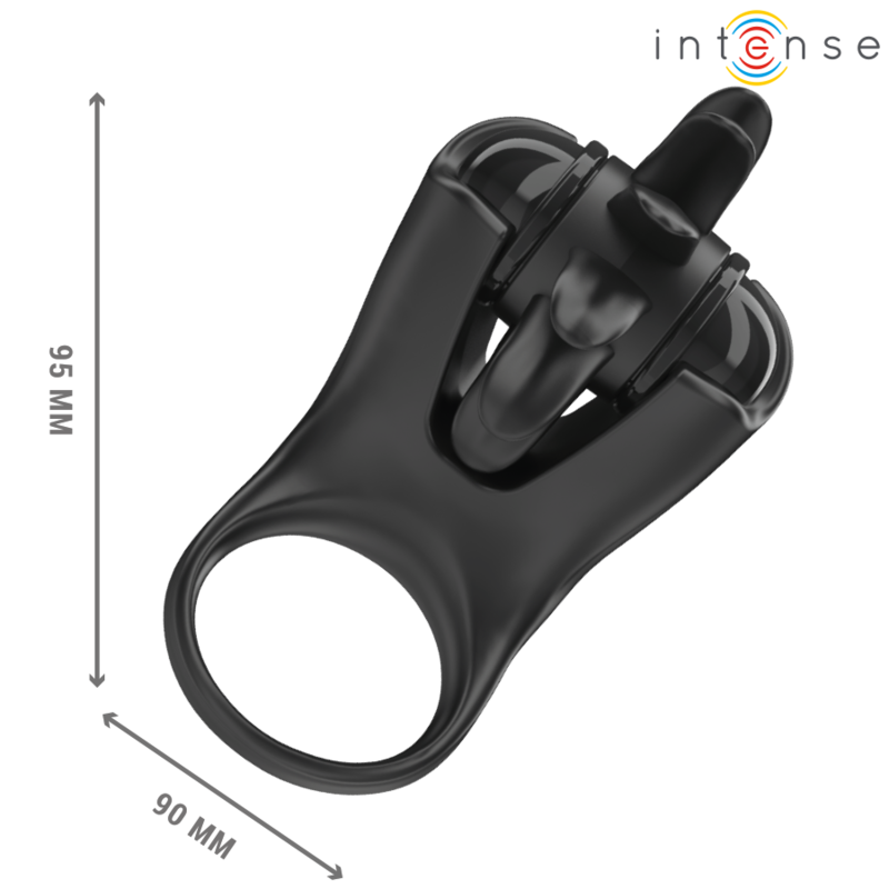 Intense For Him-Mabel Inel Vibrant 10 Vibrații cu Stimulator 5 Intense For Him-Mabel Inel Vibrant 10 Vibrații cu Stimulator · Inele & Mansoane Penis (imaginea 5)