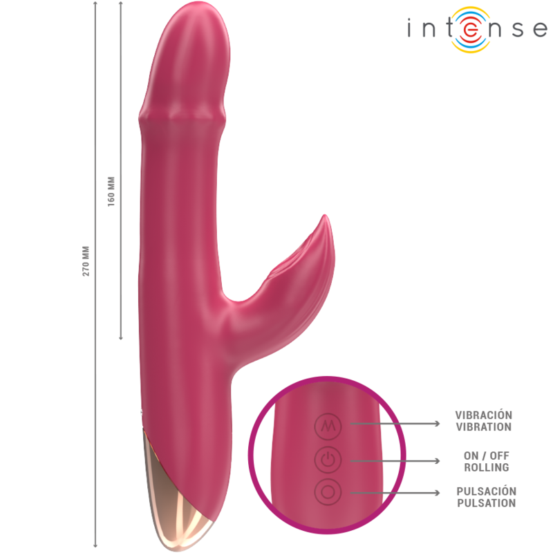 Intense-Chloe Vibrator Multifuncțional 3-in-1 Roșu-Silicon, 10 3 img 195732 384044ef357c3c5efe170182649c21b8 1