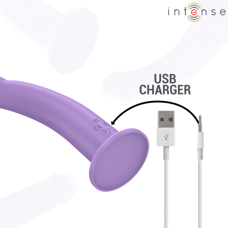 Intense-Eddie Vibrator 17.5 cm 10 Vibrații Violet 6 img 196217 e62945de2aca2dc5e3cee890e299364a 1