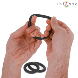 Intense For Him-Hugh 3 Inele Peniene din Silicon Negre - imagine 3