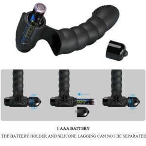 Fun Toys-Alexander Vibrator Degetar 10 Vibrații Negru-Silicon - imagine 4