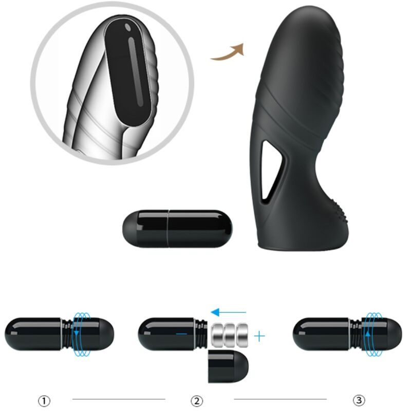 Fun Toys-Alan Vibrator Deget din Silicon Negru 8 Fun Toys-Alan Vibrator Deget din Silicon Negru — PRETTY LOVE · Vibratoare (imaginea 8)