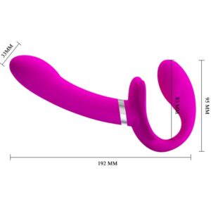 High Tech-Valerie Dublu Strap-on Vibrator 12 Vibrații 12 High Tech-Valerie Dublu Strap-on Vibrator 12 Vibrații - imagine 5