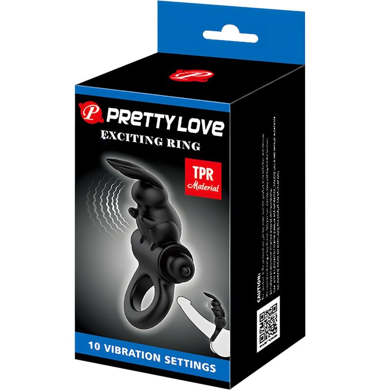For Him-Inel Vibrator Rabbit Exciting Ring 10 Vibrații — PRETTY LOVE · Inele & Mansoane Penis (imaginea 6)