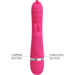 High Tech-Phoenix Rabbit Vibrator Multifuncțional Roz-Silicon, 7 - imagine 3