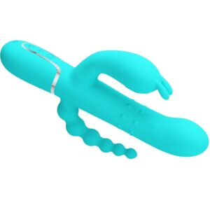 High Tech-Cammy 4 in 1 Triple Rabbit Vibrator Albastru-Silicon 13 High Tech-Cammy 4 in 1 Triple Rabbit Vibrator Albastru-Silicon - imagine 4