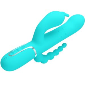 High Tech-Cammy 4 in 1 Triple Rabbit Vibrator Albastru-Silicon 14 High Tech-Cammy 4 in 1 Triple Rabbit Vibrator Albastru-Silicon - imagine 5