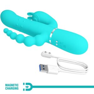 High Tech-Cammy 4 in 1 Triple Rabbit Vibrator Albastru-Silicon 15 High Tech-Cammy 4 in 1 Triple Rabbit Vibrator Albastru-Silicon - imagine 6