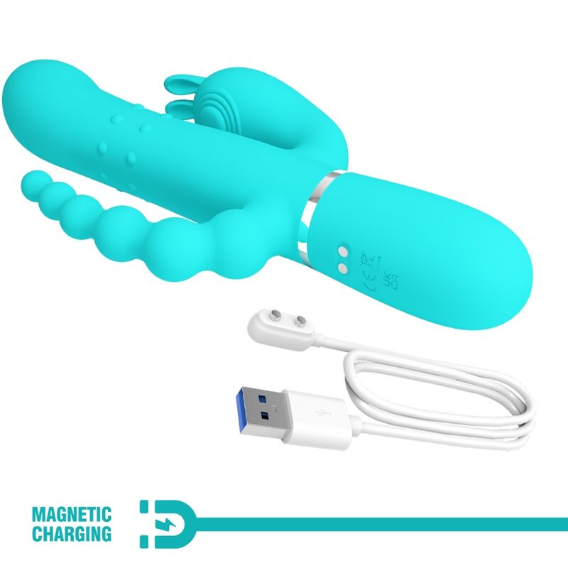 High Tech-Cammy 4 in 1 Triple Rabbit Vibrator Albastru-Silicon 6 img 198034 dd661b7c60a5577579f894fe7708bf70 1