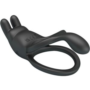 For Him-Seth Inel Vibrant Dublu Rabbit 7 Vibrații Negru-Silicon 13 For Him-Seth Inel Vibrant Dublu Rabbit 7 Vibrații Negru-Silicon - imagine 4