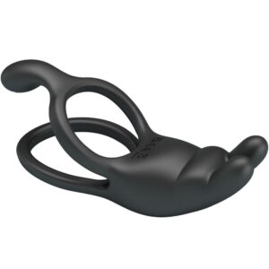 For Him-Seth Inel Vibrant Dublu Rabbit 7 Vibrații Negru-Silicon 14 For Him-Seth Inel Vibrant Dublu Rabbit 7 Vibrații Negru-Silicon - imagine 5