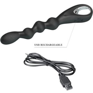 Anal Toys-Federer Vibrator Anal 12 Vibrații Negru-Silicon, 12 - imagine 6