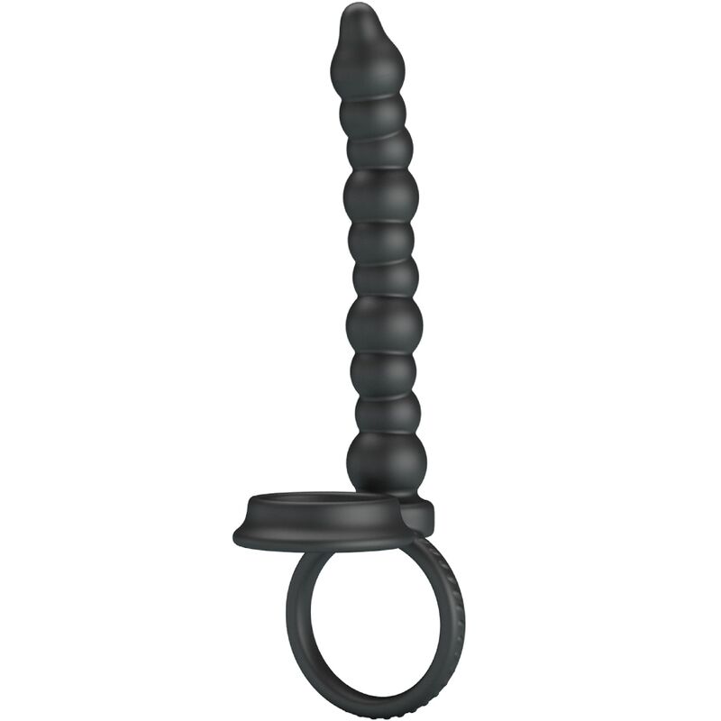 For Him-Dillion Inel Penian cu Dublă Penetrare, Negru-Silicon 2 img 198255 ff0b2282f29123d4b09ef8b4f099b709 1
