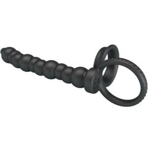For Him-Dillion Inel Penian cu Dublă Penetrare, Negru-Silicon 10 For Him-Dillion Inel Penian cu Dublă Penetrare, Negru-Silicon - imagine 3