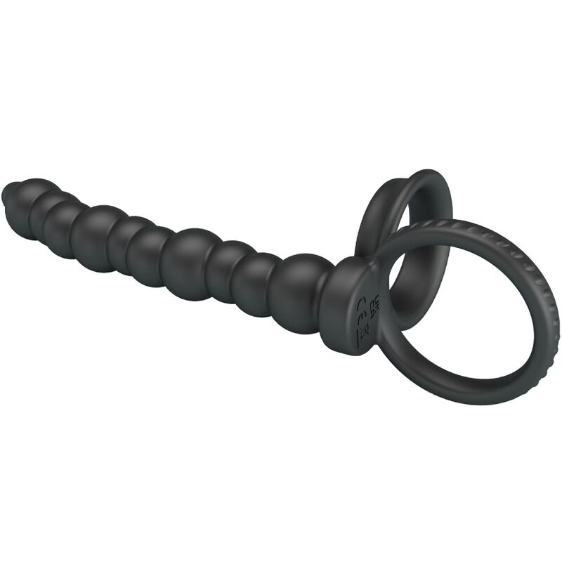 For Him-Dillion Inel Penian cu Dublă Penetrare, Negru-Silicon 3 img 198257 102de4107da2daf689b14954285351f3 1
