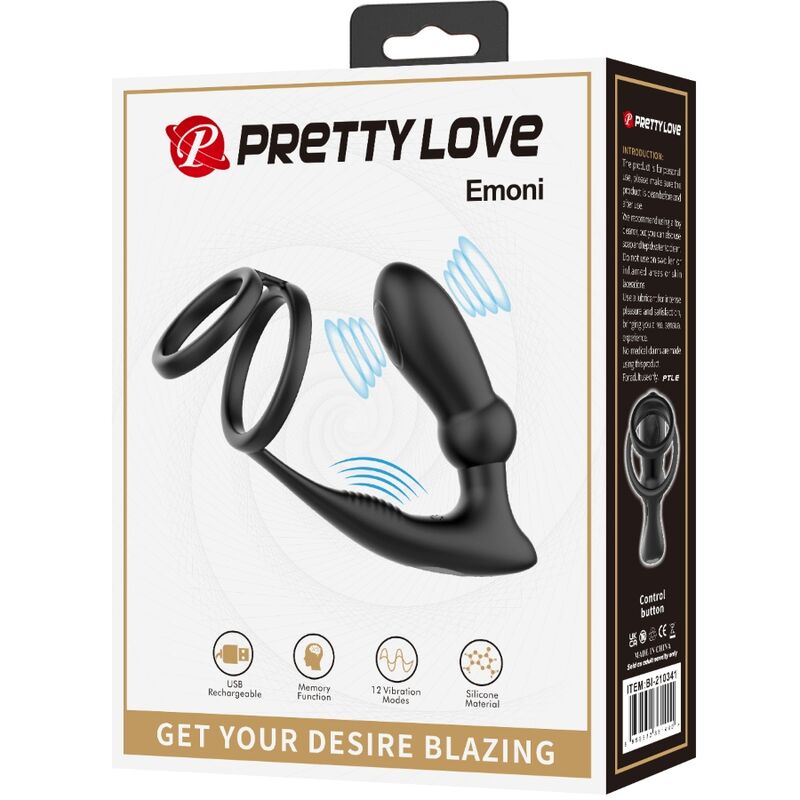 For Him-Emoni Inele pentru Penis și Plug Anal, 12 Vibrații 3 For Him-Emoni Inele pentru Penis și Plug Anal, 12 Vibrații — PRETTY LOVE · Inele & Mansoane Penis (imaginea 3)