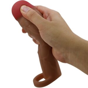 For Him-Hani Manșon pentru Penis cu Extensie de 5 cm Mulatto-TPR 11 For Him-Hani Manșon pentru Penis cu Extensie de 5 cm Mulatto-TPR - imagine 4