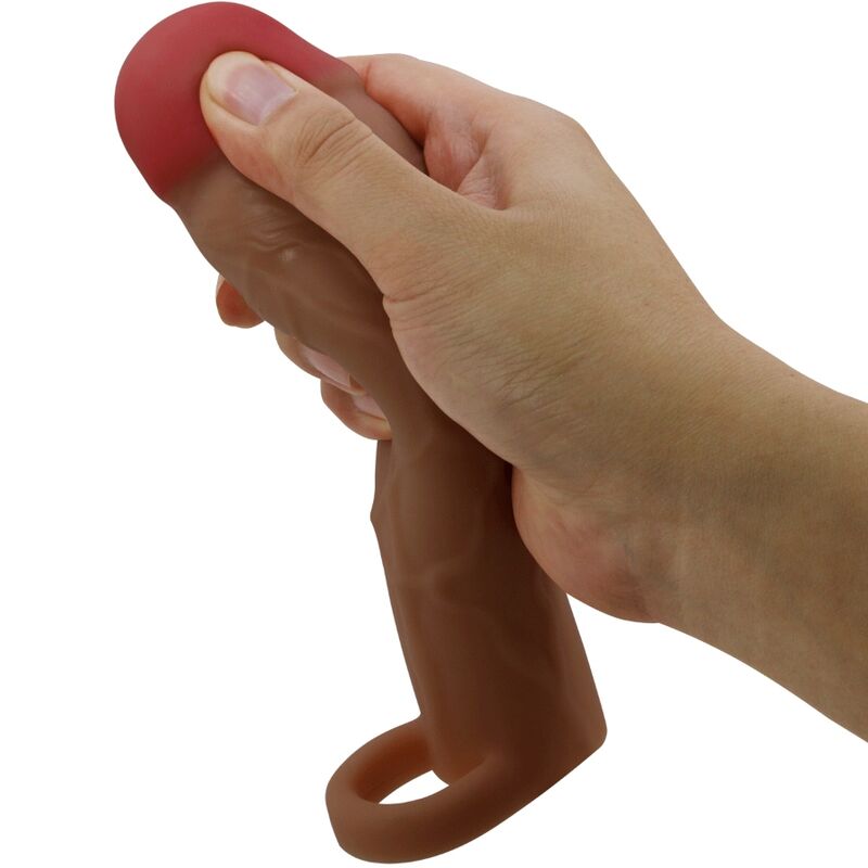 For Him-Hani Manșon pentru Penis cu Extensie de 5 cm Mulatto-TPR 4 img 198335 43c062bc4fdf69ed1cdf0e8a3b914b67 1