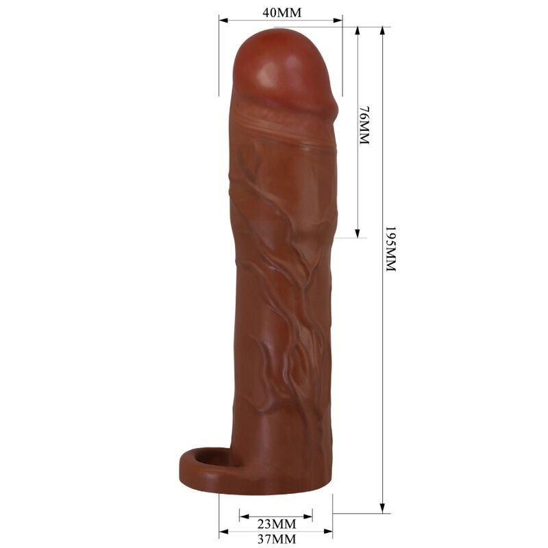 For Him-Gerd Manșon pentru Penis cu Extensie 7,6 cm Mulatto-TPR 6 img 198352 9b132eeb2fa12be67af3962f7594ef4e 1