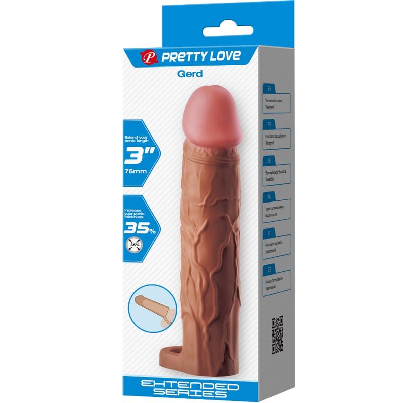 For Him-Gerd Manșon pentru Penis cu Extensie 7,6 cm Mulatto-TPR 8 img 198354 58f4f8b73b6ad545fe48764c3ca4a5e6 1