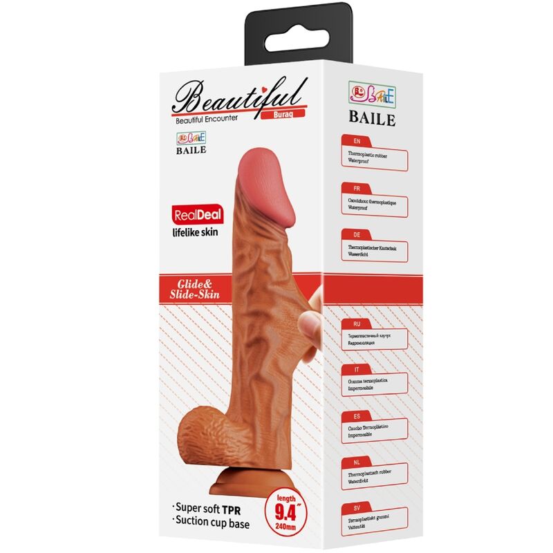 Baile-Buraq Dildo Realist 24 cm Culoare Piele-Waterproof, Ventuza 6 img 198415 bc19faa0bc477a4a2348c200a0338095 1