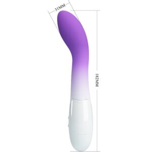 High Tech-Bishop Vibrator G-spot 30 Vibrații Mov-Silicon, 12 - imagine 4