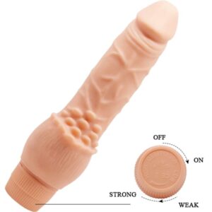 Baile-Barbara Realistic Vibrator 19.5 cm Flesh-TPR - imagine 4