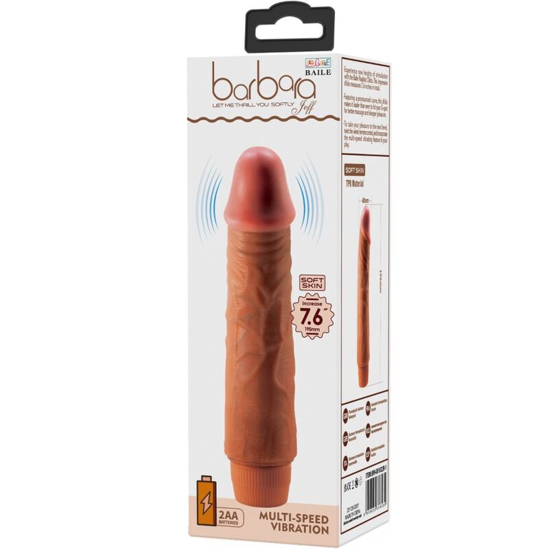 Baile-Jeff Realistic Vibrator 19.5 cm Mulatto-TPR 6 img 198684 cd9a3d7524b34df7fd16735471e37a3b 1