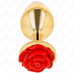 Kink Pleasure Plugs-Plug Anal Gold Rose cu Trandafir Roșu - Size 10 Kink Pleasure Plugs-Plug Anal Gold Rose cu Trandafir Roșu - Size - imagine 5