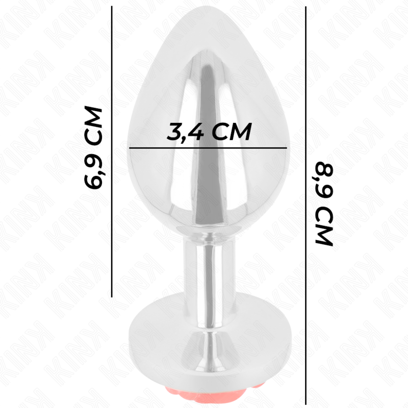 Kink Pleasure Plugs-Plug Anal Rose Red Size M-Metal, Waterproof 2 img 199045 5151dd124067faa676df80cb4332d080 1
