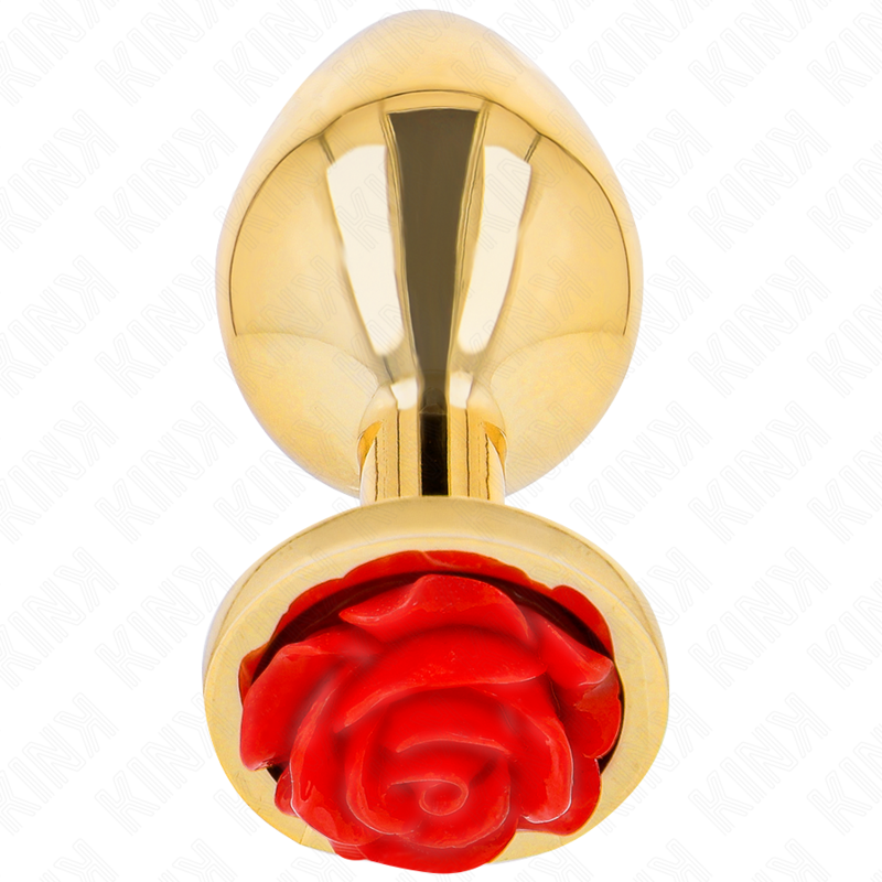 Kink Pleasure Plugs-Plug Anal Auriu cu Trandafir Roșu, Mărime 2 img 199065 41d8ab8e79a0d79e3318009aab41feac 1