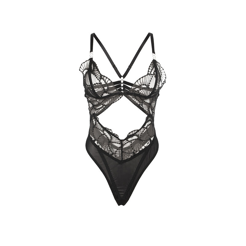 Subblime - 955229 Body Transparent cu Dantelă Decupată, Negru L/XL 5 img 200076 92b966e7b5a38c34f91090ce1dda3ba9 1