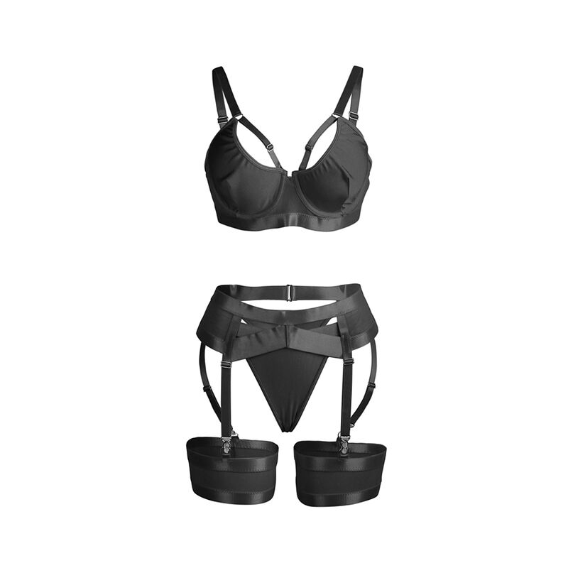 Subblime - 955236 Set Bondage Negru cu Sutien și Jartieră S/M 4 img 200087 f131462fa6ccf325649e3067d1856d0a 1