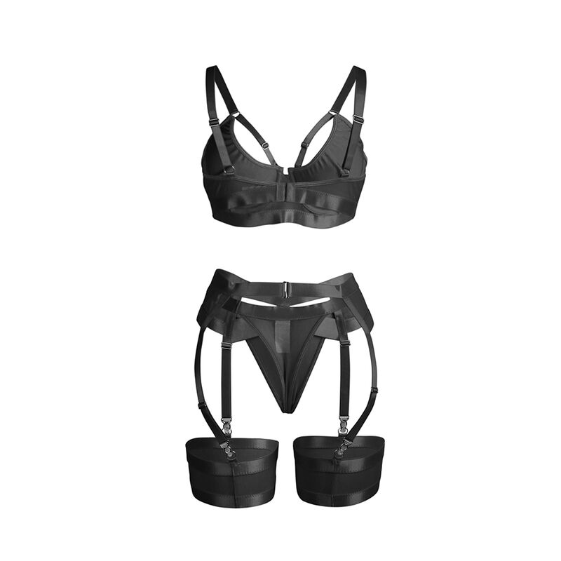 Subblime - 955236 Set Bondage Negru cu Sutien și Jartieră S/M 5 img 200095 132386f9c8a2c536bc18e495604d17a7 1