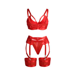 Subblime Sets-955250 Set Bondage Roșu cu Sutien și Jartieră S/M - imagine 6
