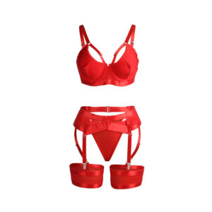 Subblime Sets-955267 Set Bondage Roșu Sutien și Jartieră L/XL - imagine 5