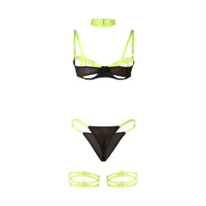 Subblime - 955274 Set Sutien cu Colier și Detalii pe Coapse Verde Fluorescent S/M 16 Subblime - 955274 Set Sutien cu Colier și Detalii pe Coapse Verde Fluorescent S/M - imagine 6
