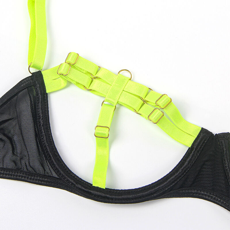 Subblime - 955274 Set Sutien cu Colier și Detalii pe Coapse Verde Fluorescent S/M 8 img 200146 cca50f3d2d4bdcc9905cf2d0cdfbe58c 1