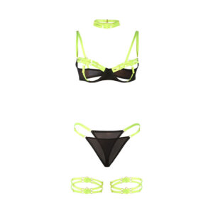 Subblime - 955281 Set Sutien cu Colier si Detalii pentru Picioare Fluorescent Verde L/XL 15 Subblime - 955281 Set Sutien cu Colier si Detalii pentru Picioare Fluorescent Verde L/XL - imagine 5