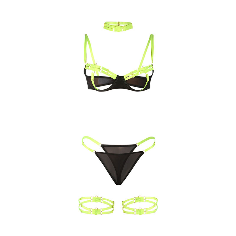 Subblime - 955281 Set Sutien cu Colier si Detalii pentru Picioare Fluorescent Verde L/XL 5 img 200156 158efd1fd885b59ba40d791ff6de527b 1