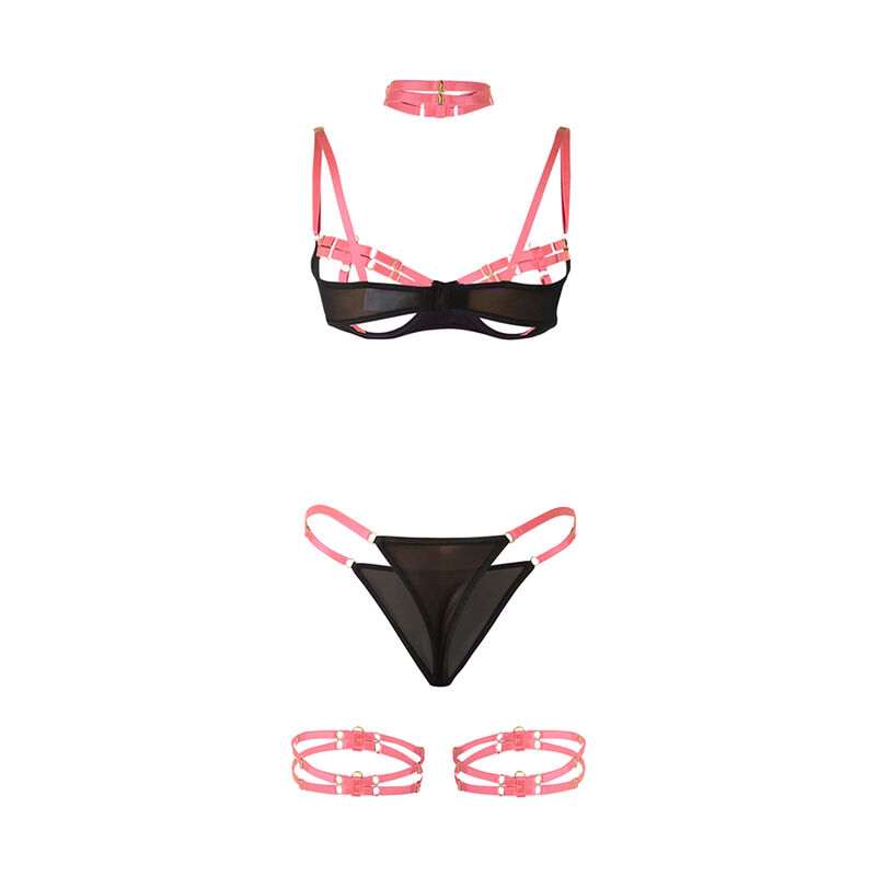 Subblime - 955304 Set Sutien cu Colier și Detalii pe Coapse Roz Fluorescent L/XL 6 img 200185 75ae63aac3c9f67091ae41c67968b248 1