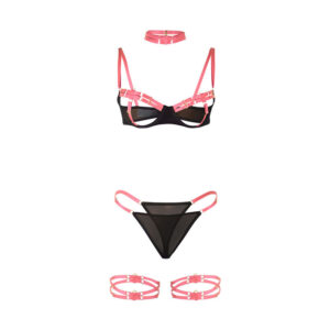 Subblime - 955304 Set Sutien cu Colier și Detalii pe Coapse Roz Fluorescent L/XL 15 Subblime - 955304 Set Sutien cu Colier și Detalii pe Coapse Roz Fluorescent L/XL - imagine 5